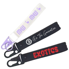 Wholesale Custom Designer Key Ring Luxury Plastic Wrist Strap Key Chain Bracelet Keychain Wristlet Strap