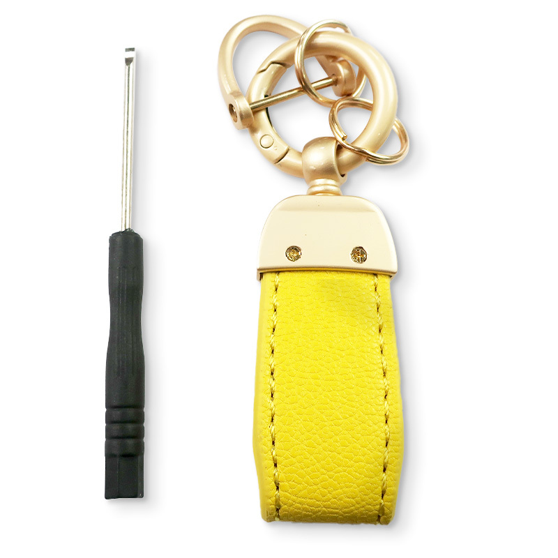 Wholesale Luxury Personalized Bulk Leather Wrist Strap Car Keychain Holder