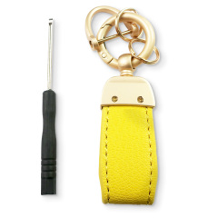 Wholesale Luxury Personalized Bulk Leather Wrist Strap Car Keychain Holder