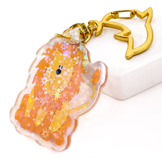 Custom Your Own Logo Kawaii Keychain Keyring Fashion Cartoon Print Cute Pendant Acrylic Key Chain