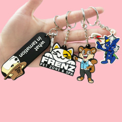 Fashion Promotional Soft Pvc Personalized Custom Silicone Rubber Animal Keychain