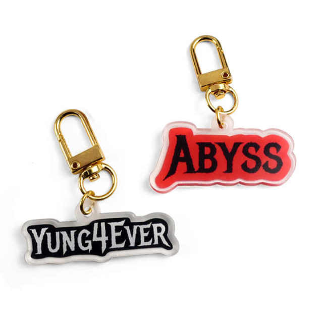 Bulk Epoxy Acrylic Promotional Gifts Custom Personalized Printing Acrylic Transparent Acrylic Badge Keychain Charm
