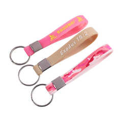 Promotional Gifts Silicone Bracelet Key Chain Keyring Silicone Wristband Lanyard Keychain