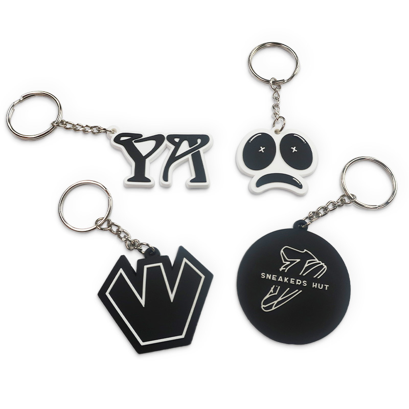 Wholesale Custom Designer Diy Silicone Key Chain Rubber Keychain Soft Pvc Printed Keychain for Girls