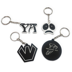 Wholesale Custom Designer Diy Silicone Key Chain Rubber Keychain Soft Pvc Printed Keychain for Girls