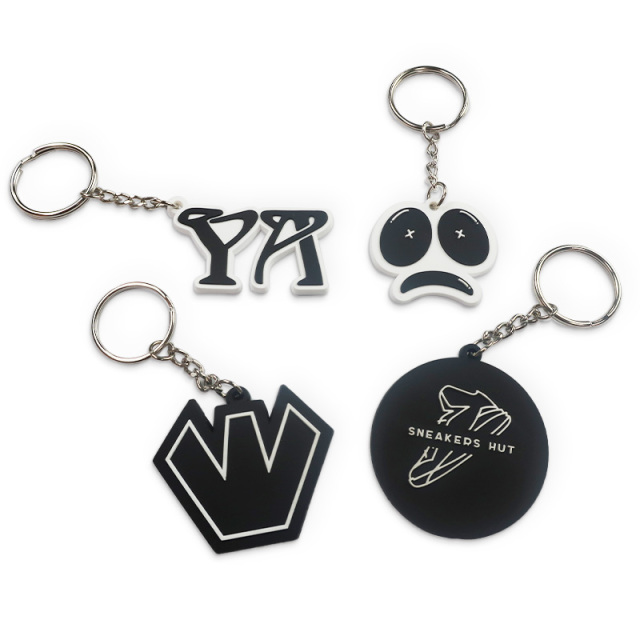 Wholesale Custom Designer Diy Silicone Key Chain Rubber Keychain Soft Pvc Printed Keychain for Girls