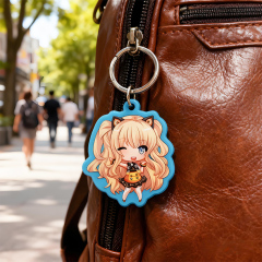 Cheap Custom Double Sided Digital Print Printed Name Soft Pvc Rubber Keychain
