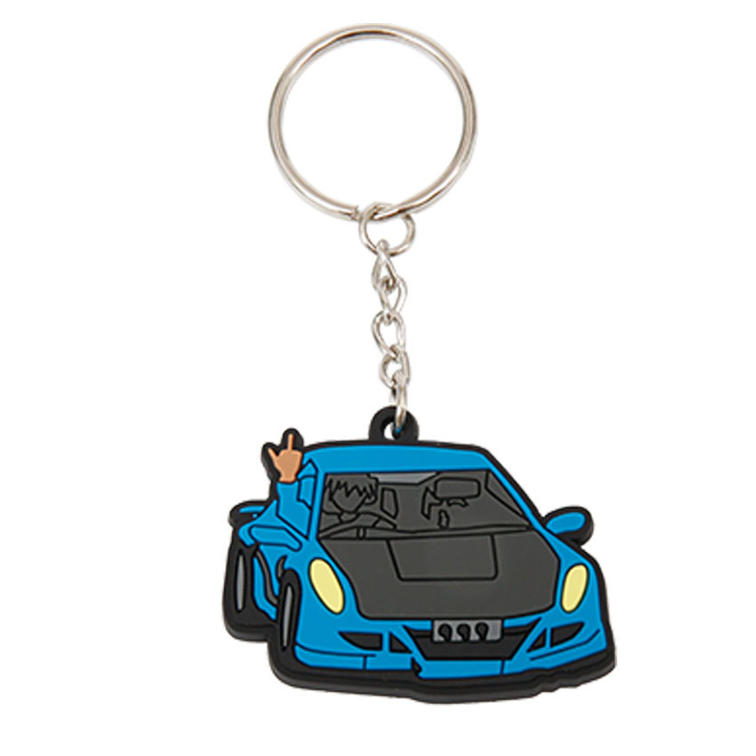2025 Custom Key Chain logo 2 Side Embossed Soft Rubber Pvc Keychain