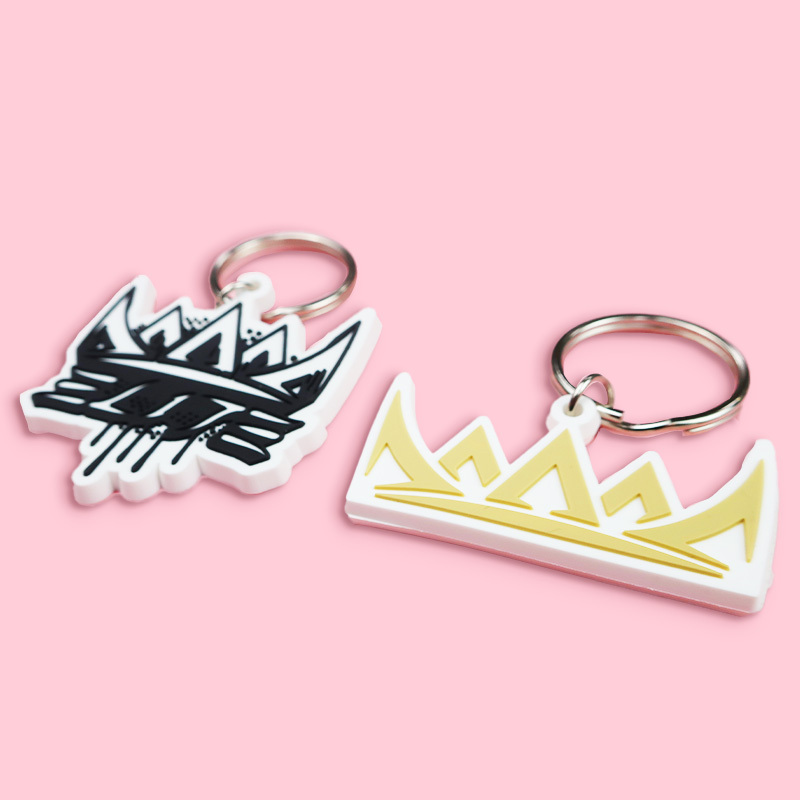 Free Sample Promotional Gifts Custom Design Embossed Soft 2D 3D Rubber Pvc Cute Key Chain Silicone Keychain