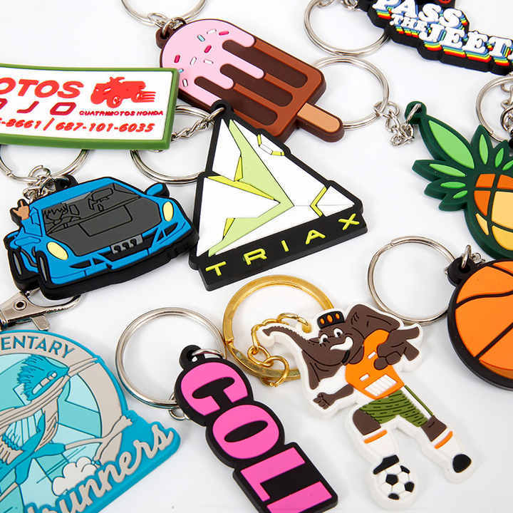Promotional Trendy Products 2025 Personalized Promotion Soft Pvc Soccer Baseball Key Chain Custom
