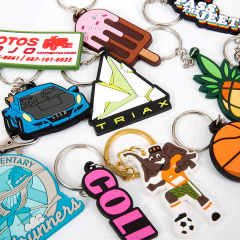 Promotional Trendy Products 2025 Personalized Promotion Soft Pvc Soccer Baseball Key Chain Custom