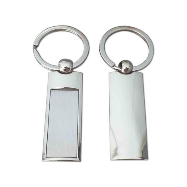 Business Gift Manufacture No Minimum Custom Double Logo Engraved Keyring Sublimation Metal Blank Keychain Key Chains