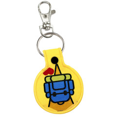 Hot Sale Custom Brand Woven Fabric Embroidery Patch Keychain Accessories for Diy