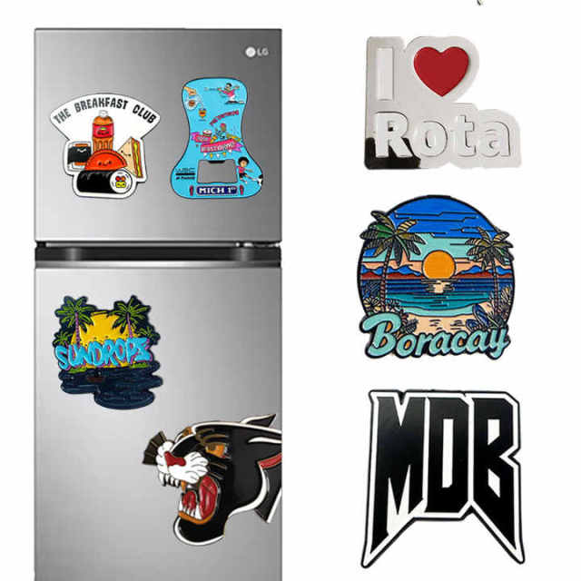 Factory Free Personalize Metal 2d Fridge Magnet Custom Made Brand logo Refrigerator Magnet Manufacturer