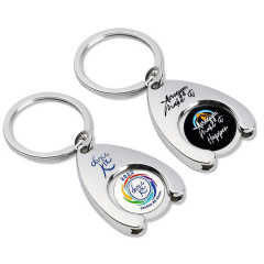 High Quality Custom Uk Lock Shopping Trolley Shopping Cart Coin Lock Keyring Holder