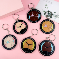 Custom Acrylic Blanks Transparent Keychain Pendants Includes Circle Heart square Rectangle Hexagon Shaped Star for DIy Crafts