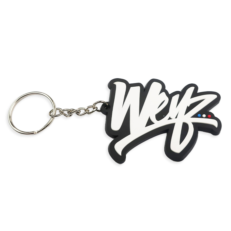 Wholesale Custom Shape Color Rectangle 2d Rubber Charm Pvc Silicone Mold Keychain