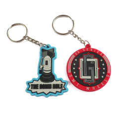 China Factory Custom Handmade Rectangle 2d Uv Printing Pvc Keychains Movable