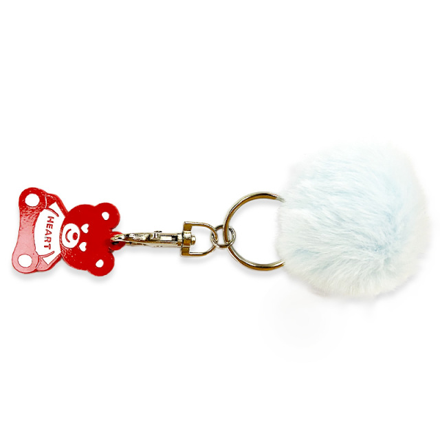 Custom Fluffy Fur Pompom Keychain Soft Faux Rabbit Fur Ball Key Chain Car Key Ring Women Charm Bag Pearl Pompom Pendant Jewelry