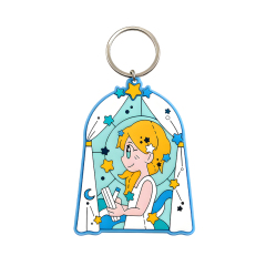 Hot Sale Funny Cheap Screenprint Soft Pvc Couple Keychain Pendant
