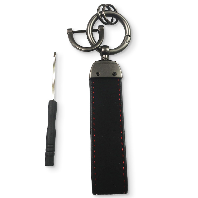 Wholesale Luxury Personalized Bulk Leather Wrist Strap Car Keychain Holder
