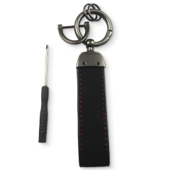 Wholesale Luxury Personalized Bulk Leather Wrist Strap Car Keychain Holder