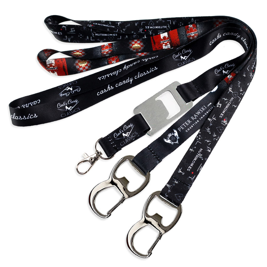 Wholesale Neck Beer Opener Lanyard Keychain Sublimation Polyester Custom Bottle Opener Lanyard,Zhongshan Yutang Craft Gifts Co., Ltd.，KeyChains+medal+Fridge Magnet,Wholesale Neck Beer Opener Lanyard Keychain Sublimation Polyester Custom Bottle Opener Lanyard