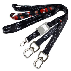 Wholesale Neck Beer Opener Lanyard Keychain Sublimation Polyester Custom Bottle Opener Lanyard,Zhongshan Yutang Craft Gifts Co., Ltd.，KeyChains+medal+Fridge Magnet,Wholesale Neck Beer Opener Lanyard Keychain Sublimation Polyester Custom Bottle Opener Lanyard