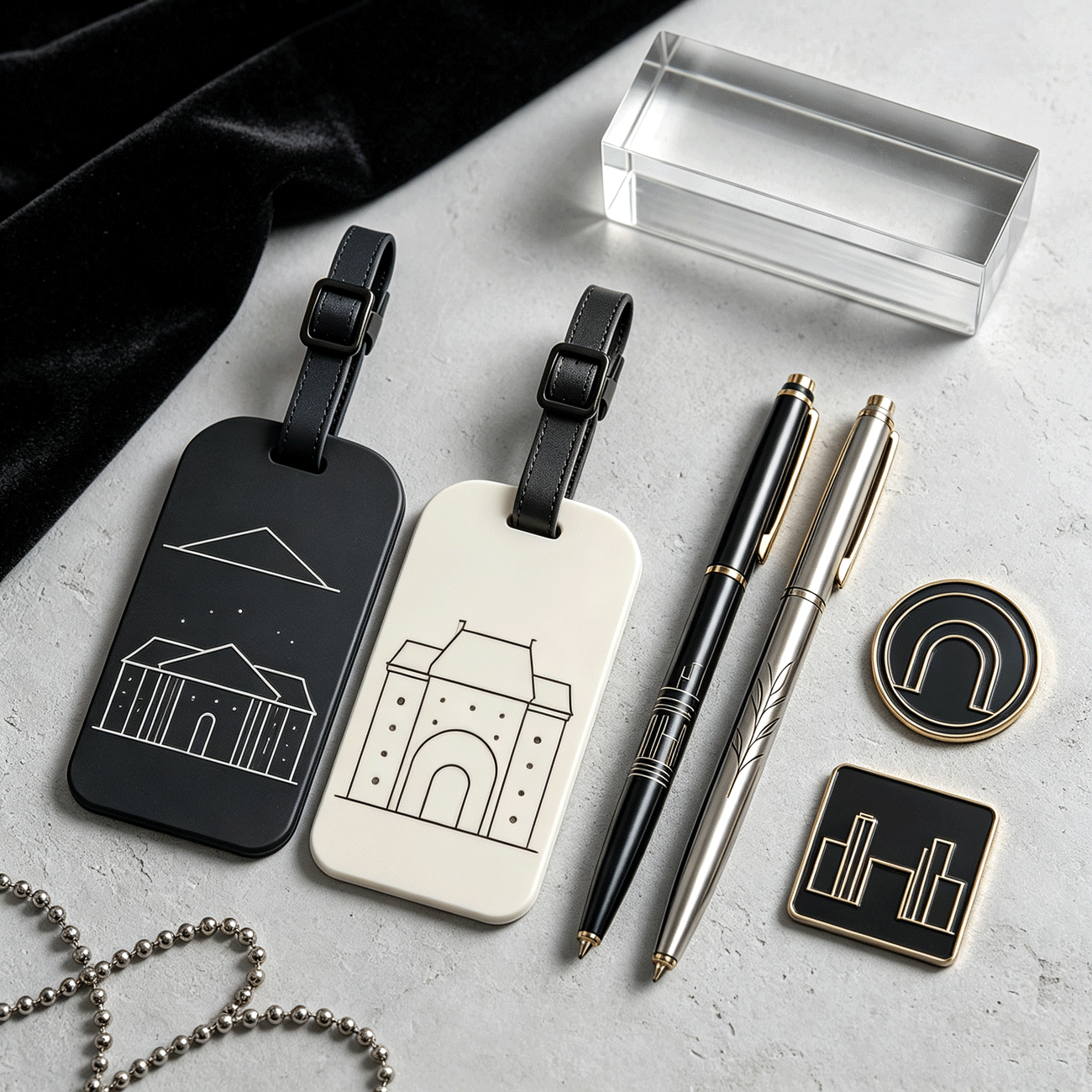 Wholesale Promotional Giveaway Custom Printed Passport Cover Black Luggage Gift Tag Set for Kids