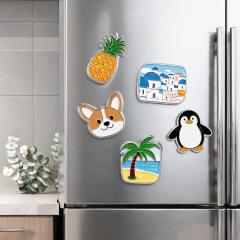 Custom Aluminum Fridge Magnets UV Printed Die Cast Soft Enamel Small Batch Personalized Souvenir Gift