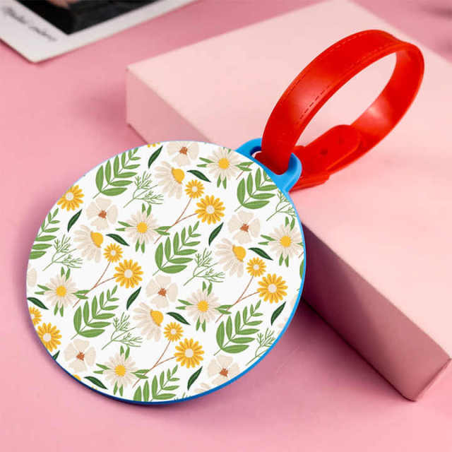 Personalised Giveaway Gifts Custom logo Print Round Branded Luggage Tag Bulk
