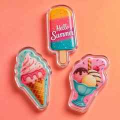 Promotional Custom Logo Printed Clear Plastic Acrylic Refrigerator Magnet for Advertising
