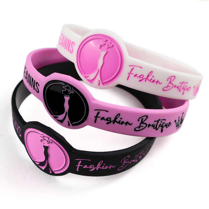 Wholesale Elastic Wristband Charm Bracelet Silicone Custom Rubber Charm Bracelet for Kids