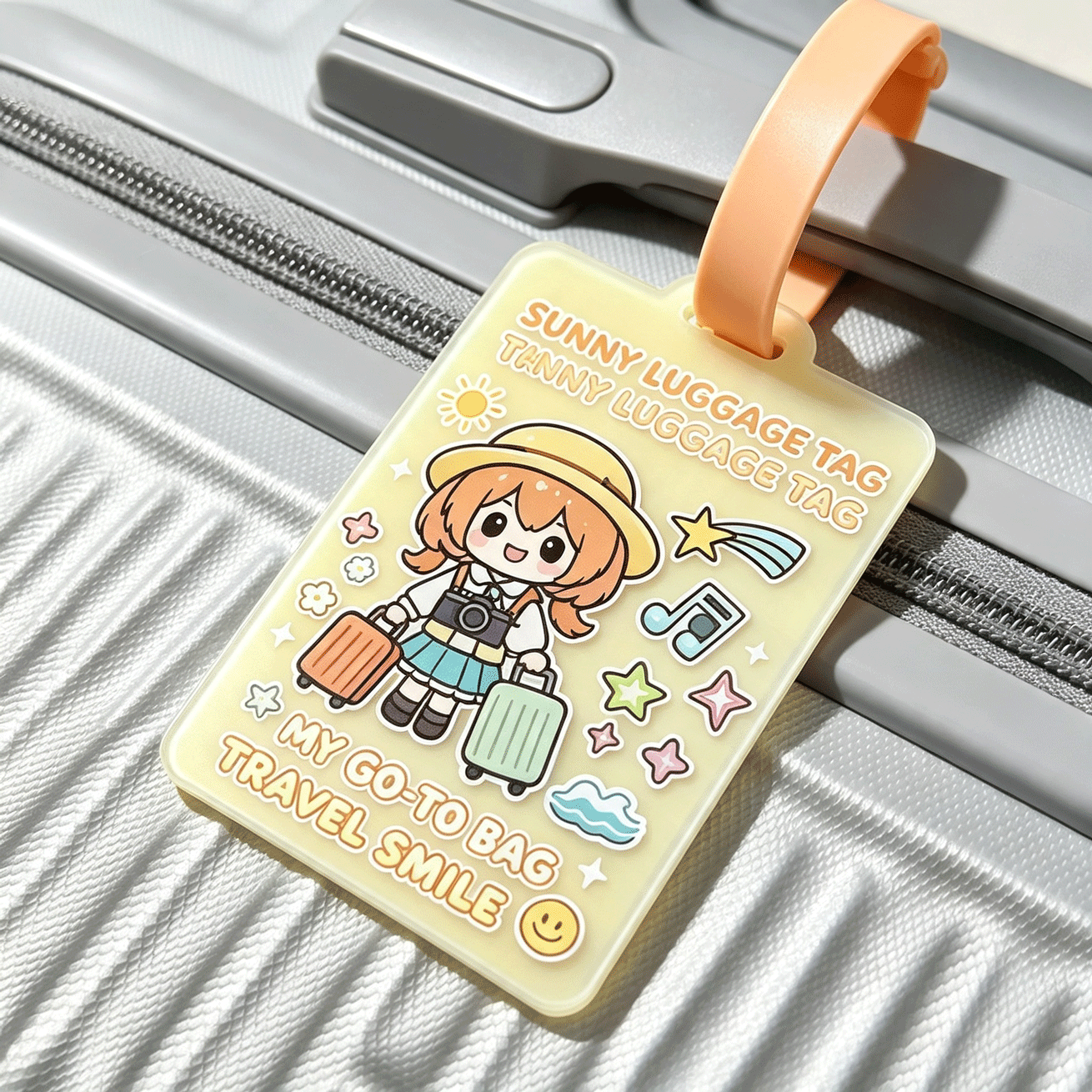 Cheap Printed Acrylic Luggage Tag Adjustable Travel Bag Name Label Suitcase Identification Promotional Gifts Use