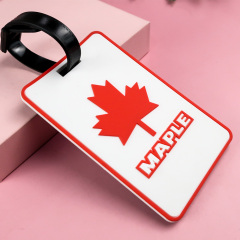 Free Design Creative Aircraft 2d Label Gift Suitcase ID Address Holder Baggage Boarding Custom Logo Pvc Travel Luggage Tag