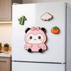 OEM Wood Epoxy Resin Fridge Magnets Custom Shape Logo Eco-Friendly Material Strong Magnetic Backing