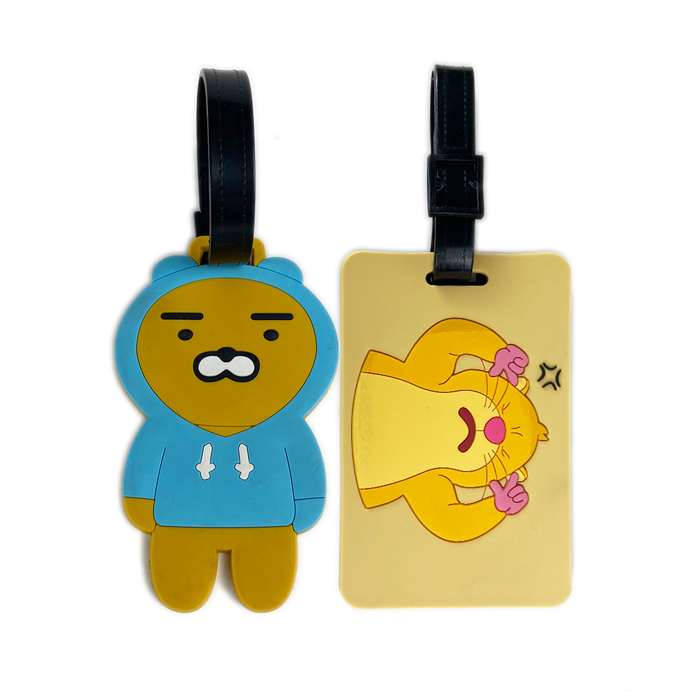 Factory Custom logo Children Name Id Large Embossed Pvc Adventure Luggage Tag