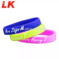 Customised Personalized Eco-friendly Printed Rubber Bracelet Wrist Band Motivational Custom Logo Silicone Wristband for Hand