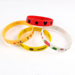 Custom Rubber Wristband Printing Custom logo Man Silicone Bracelet Reusable Wristbands