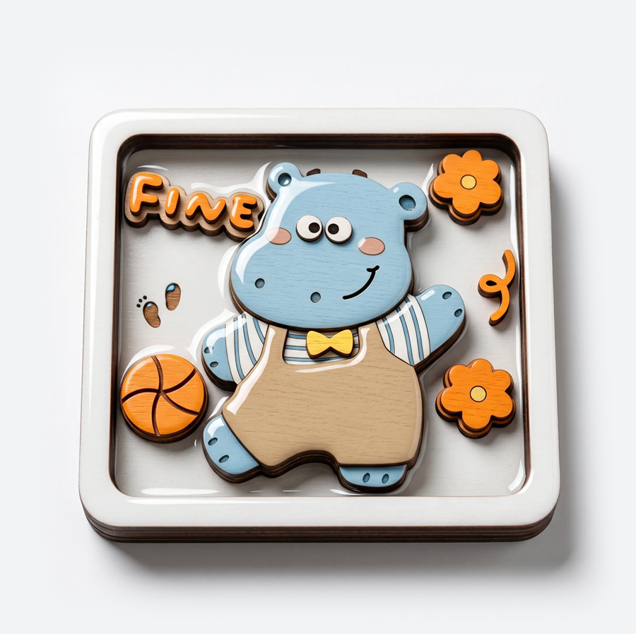 Wholesale Custom Logo Brand Wood Epoxy Resin Fridge Magnets Promotional Business Gift Fast Delivery