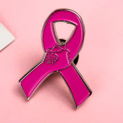Custom Metal Crafts Hard Soft Enamel Pin Brooch Pin pink Breast Cancer Awareness Ribbon Lapel Pin Ribbon Badge,Zhongshan Yutang Craft Gifts Co., Ltd.，KeyChains+medal+Fridge Magnet,Custom Metal Crafts Hard Soft Enamel Pin Brooch Pin pink Breast Cancer Awareness Ribbon Lapel Pin Ribbon Badge