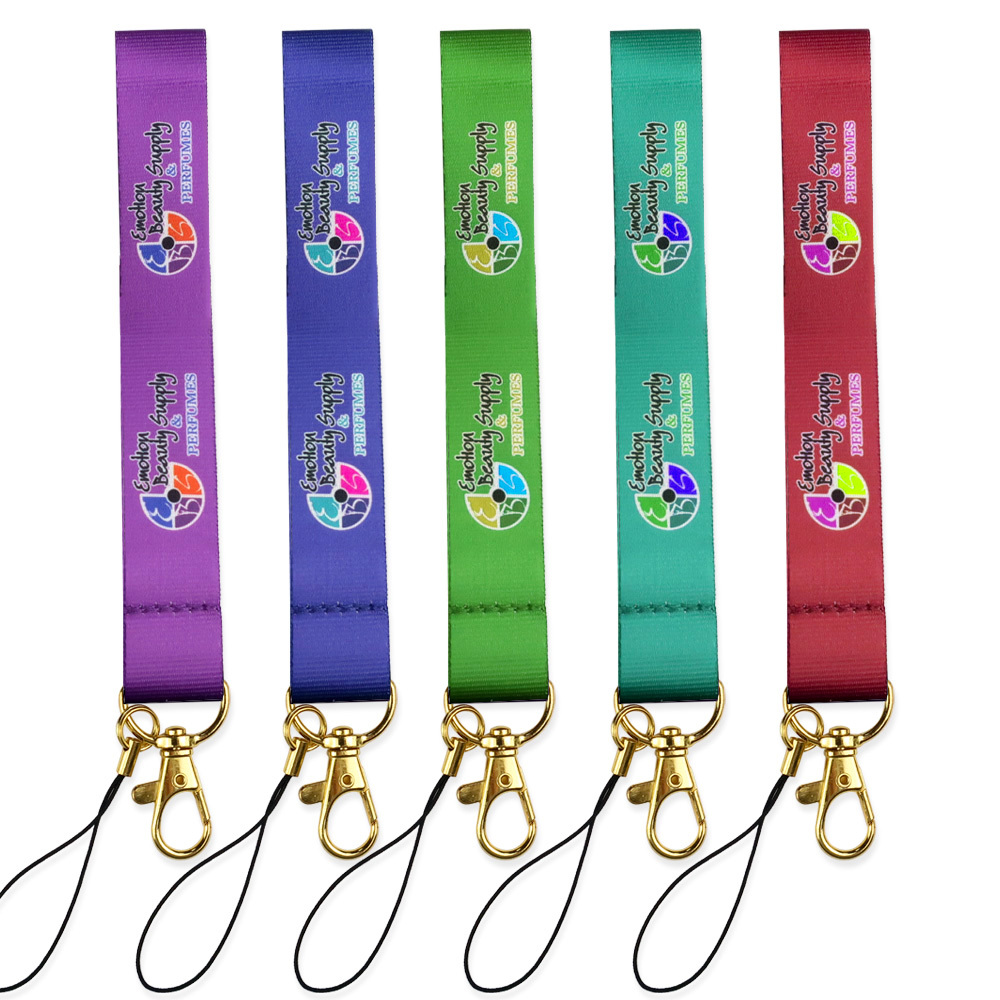Custom Logo Carabiner Hook Printing Polyester Lanyards Short Strap Wrist Keychain with logo Custom,Zhongshan Yutang Craft Gifts Co., Ltd.，KeyChains+medal+Fridge Magnet,Custom Logo Carabiner Hook Printing Polyester Lanyards Short Strap Wrist Keychain with logo Custom