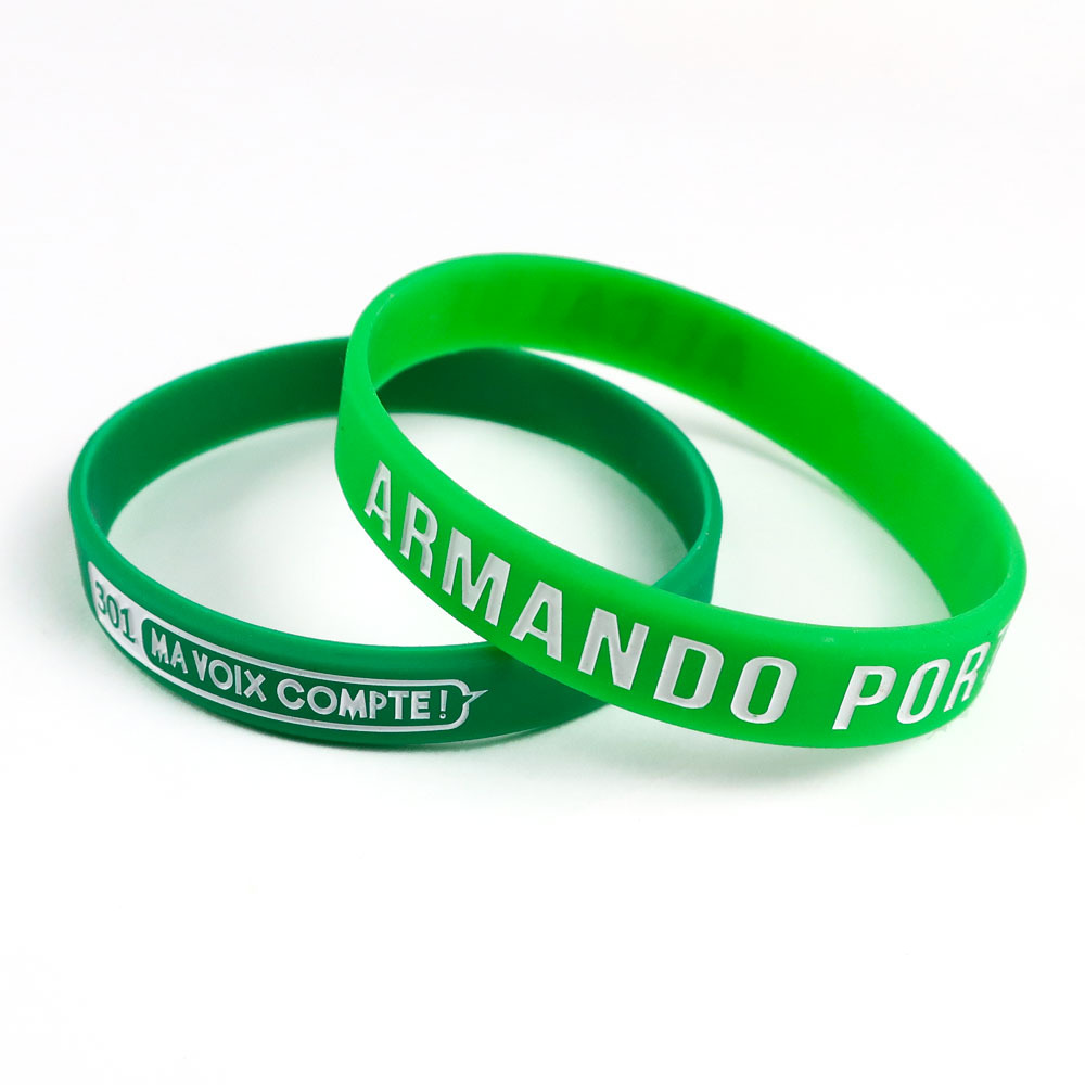 Customised Personalized Eco-friendly Printed Rubber Bracelet Wrist Band Motivational Custom Logo Silicone Wristband for Hand