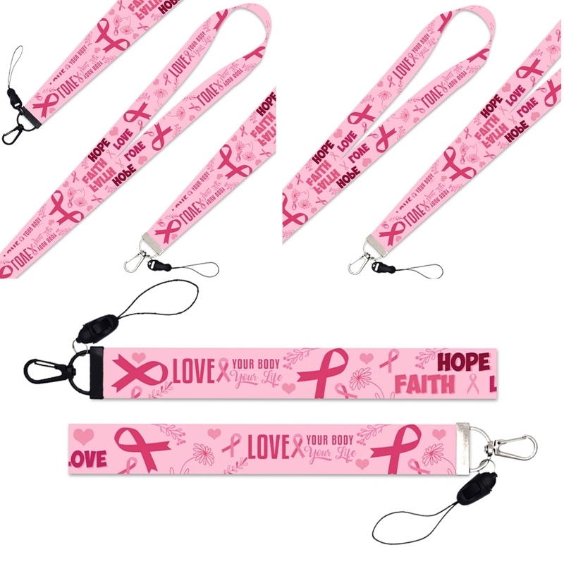 Breast Cancer Awareness Pattern Detachable Mobile Phone Straps Multi-function Neck Lanyards for Couples Keys ID Badge Webbing,Zhongshan Yutang Craft Gifts Co., Ltd.，KeyChains+medal+Fridge Magnet,Breast Cancer Awareness Pattern Detachable Mobile Phone Straps Multi-function Neck Lanyards for Couples Keys ID Badge Webbing