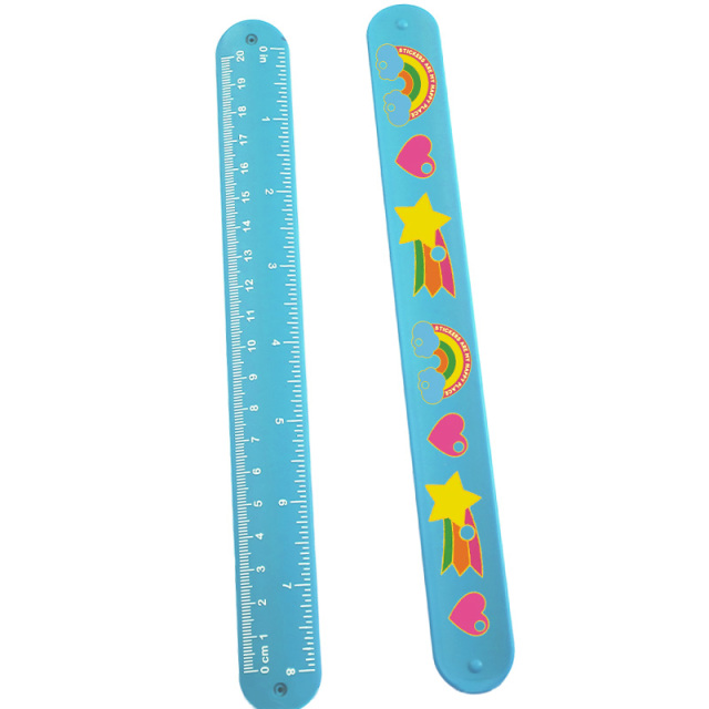 Custom Printed Silicone Slap Children's Snap Bracelet Use Rubber Slap Ruler Plastic Snap Wristband for Kids Gifts