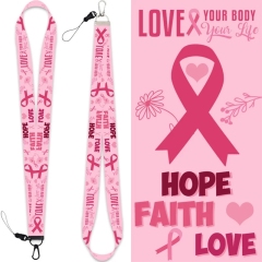 Breast Cancer Awareness Pattern Detachable Mobile Phone Straps Multi-function Neck Lanyards for Couples Keys ID Badge Webbing,Zhongshan Yutang Craft Gifts Co., Ltd.，KeyChains+medal+Fridge Magnet,Breast Cancer Awareness Pattern Detachable Mobile Phone Straps Multi-function Neck Lanyards for Couples Keys ID Badge Webbing