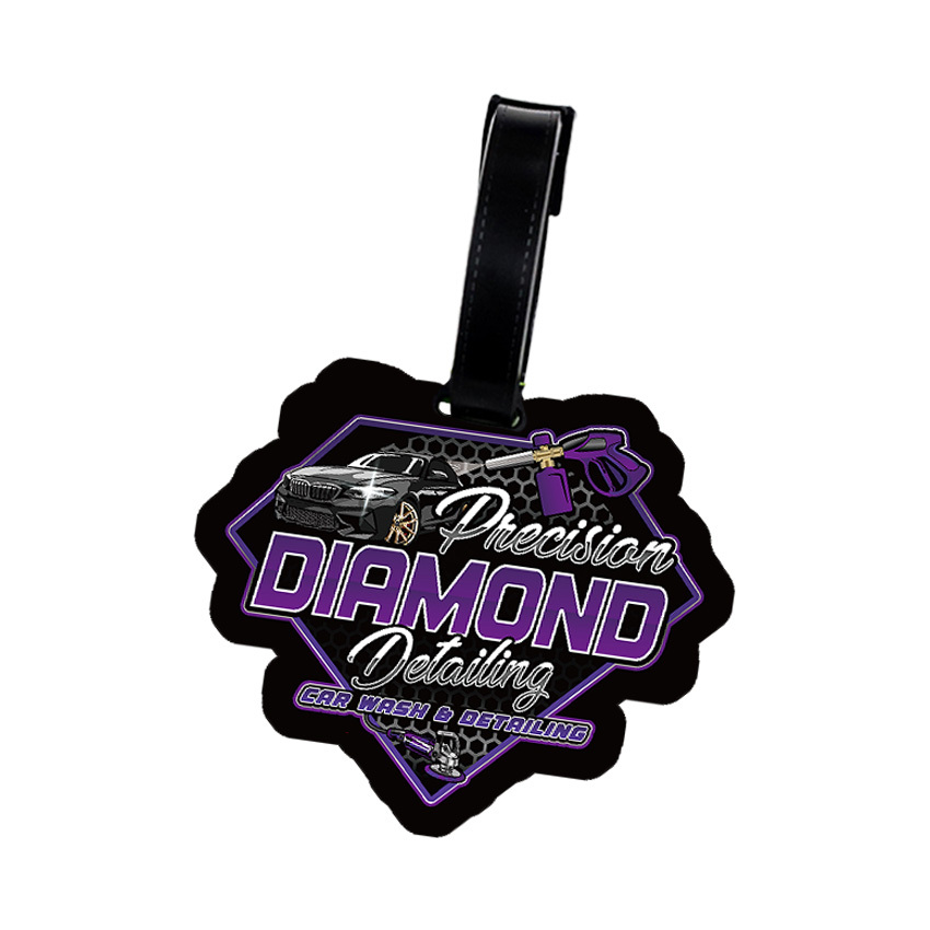 Custom Brand Rubber Debossed Name logo Print Soft Pvc Golf Bag Tag
