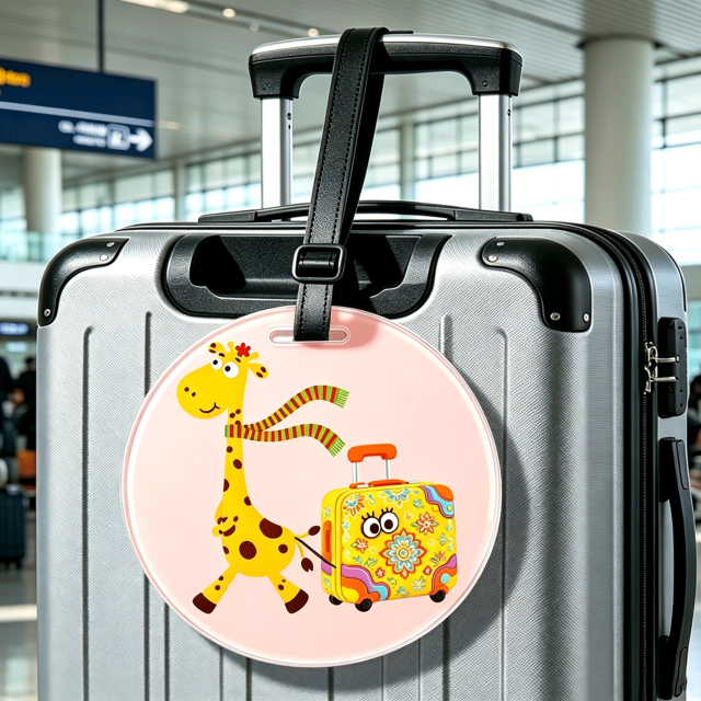 Cheap Printed Acrylic Luggage Tag Adjustable Travel Bag Name Label Suitcase Identification Promotional Gifts Use