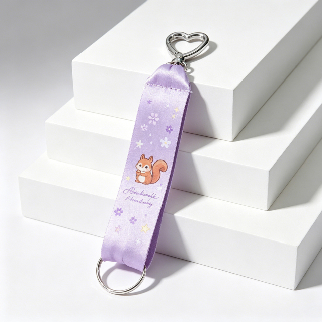 Custom Logo Webbing Keychain Heart Clasp Short Lanyard Promotional Bag Charm,Zhongshan Yutang Craft Gifts Co., Ltd.，KeyChains+medal+Fridge Magnet,Custom Logo Webbing Keychain Heart Clasp Short Lanyard Promotional Bag Charm