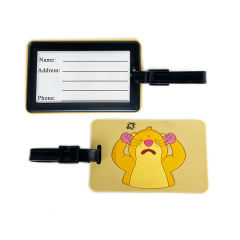 Wholesale Custom logo Soft Pvc Travel Accessories Baggage Bag Handbag Tag Silicon Rubber Luggage Tag